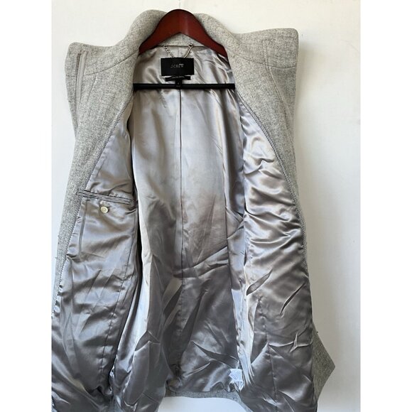 J.Crew Cocoon Coat Italian Stadium-Cloth Wool Blend Gray Size 2 - Picture 6 of 7